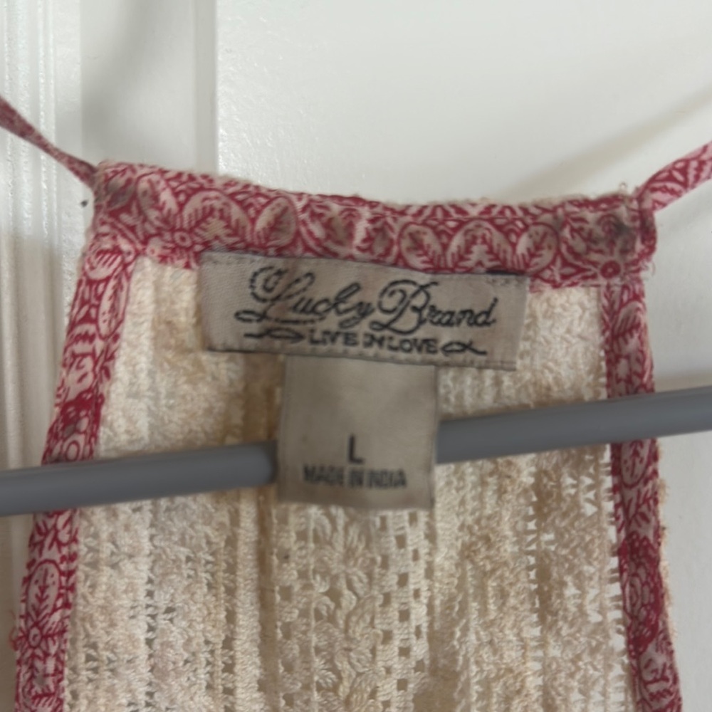 Lucky Brand Pink and Gray Asymmetrical Camisole / C43 - Picture 2 of 4